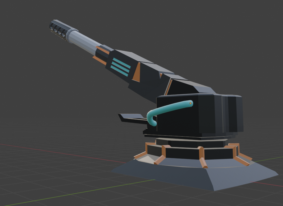 3D Ağır Savunma Topu Modeli